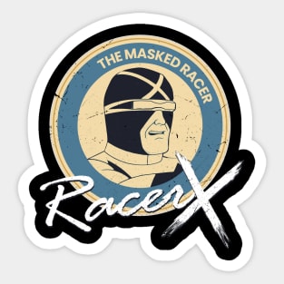the masked racer x blue emblem Sticker